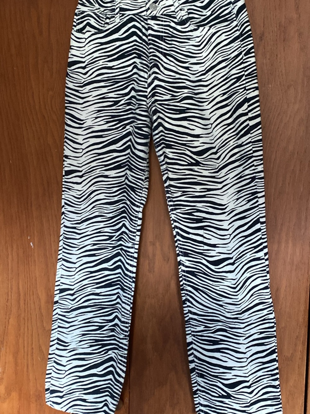 Zara Zebra-Print Black & White Pants size 8